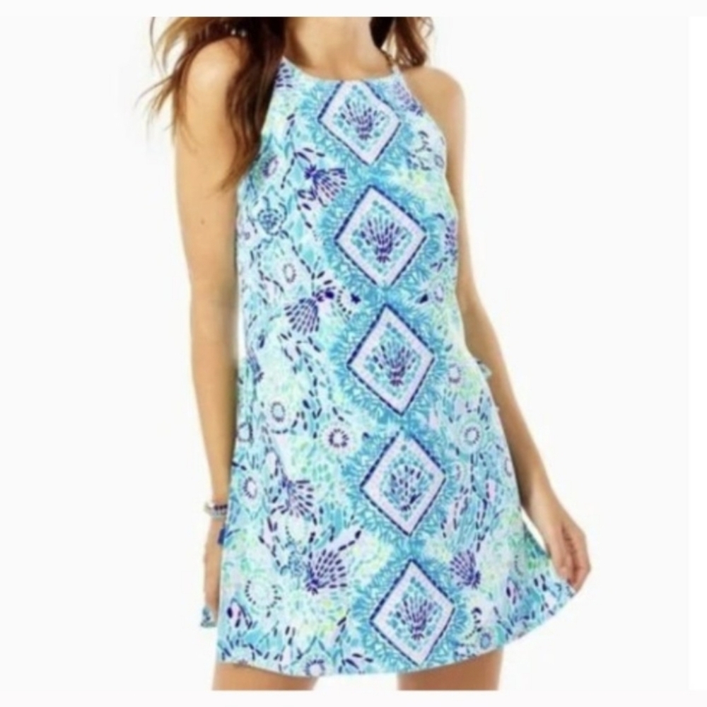 Lilly Pulitzer Chain Halter Pearl Romper 14
